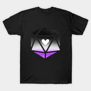 Asexual Angel Heart Dice T-Shirt